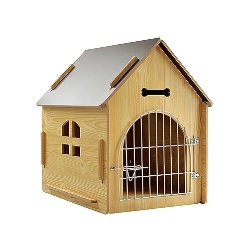 WECLMH Dog House, Freien Innen Katzenhaus, Außen Abschließbar Tür Katzenhäuser, Wild Streunen Katze Unterstand, Katze Eigentumswohnung, Garten Balkon Haustier-Kabine (Color : Bruin, Size : 40x51x52C von WECLMH