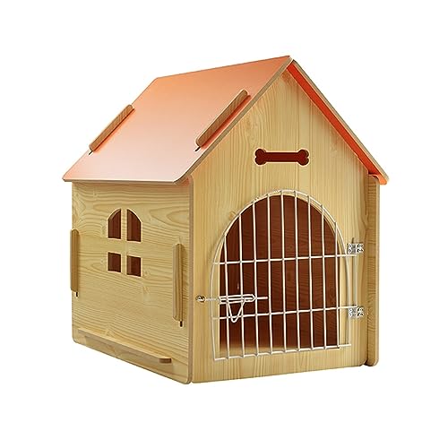 WECLMH Dog House, Freien Innen Katzenhaus, Außen Abschließbar Tür Katzenhäuser, Wild Streunen Katze Unterstand, Katze Eigentumswohnung, Garten Balkon Haustier-Kabine (Color : Orange, Size : 44x58x57 von WECLMH