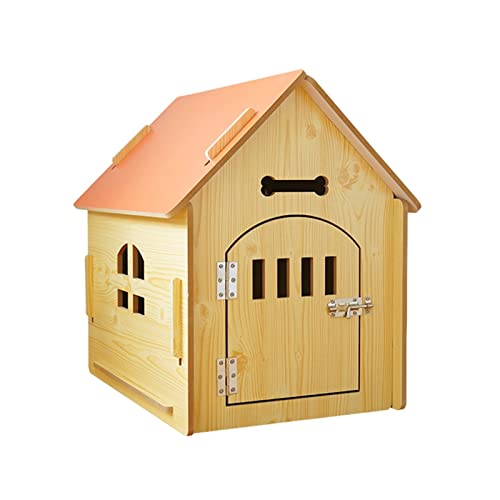 WECLMH Dog House, Haustier-Kabine, Haus Der Katze In Haustierzubehör, Wetterfest Hölzern Katzenhaus, Drinnen Draußen Dekorativ Möbel Käfig Für Haustiere, Wild Pet Schutz (Color : Orange, Size : 39x4 von WECLMH