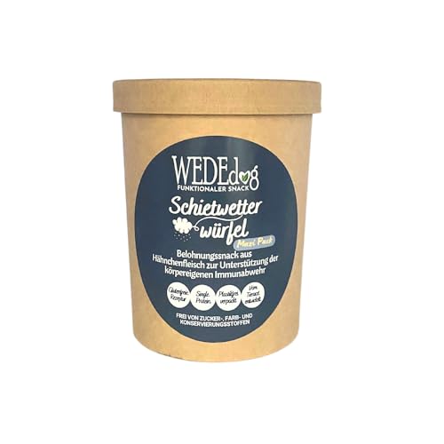 WEDEdog SCHIETWETTERWÜRFEL Maxi 350g| Natürliche Hunde-Leckerli zur Stärkung des Immunsystems & Verdauung | Entwickelt von Dr. Wilfried Tiegs von WEDEdog