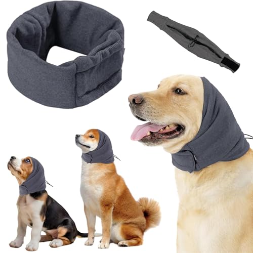 Hunde-Ohrenschützer, Ohrenschützer, Lärmschutz, Ohrenschützer, Hunde-Gehörschutz, Hunde-Stirnband zur Angstlinderung, beruhigender Kapuzenpullover für Hunde, Hals- und Ohrenwärmer, beruhigende von WEEVDRIE