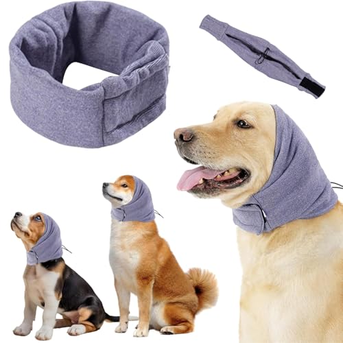 Hunde-Ohrenschützer, Ohrenschützer, Lärmschutz, Ohrenschützer, Hunde-Ohrenschützer, Hunde-Stirnband zur Angstlinderung, beruhigender Kapuzenpullover für Hunde, Hals- und Ohrenwärmer, beruhigende von WEEVDRIE