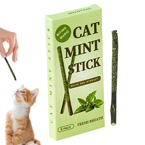 WEITING Catmint Silvervine Katzen-Kauspielzeug für Kätzchen, Zahnreinigung, interaktives Kauspielzeug, Silvervine Sticks für aggressive Kauer, alle Altersgruppen, Rassen von WEITING