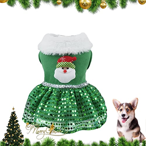 WEITING Haustier-Weihnachtsrock – Haustier Dog Party Kleid Rock für Katzen Hund – Winterkleidung Thermo Weihnachten Haustier Kleidung Weihnachten Outfits für Katze Hund von WEITING