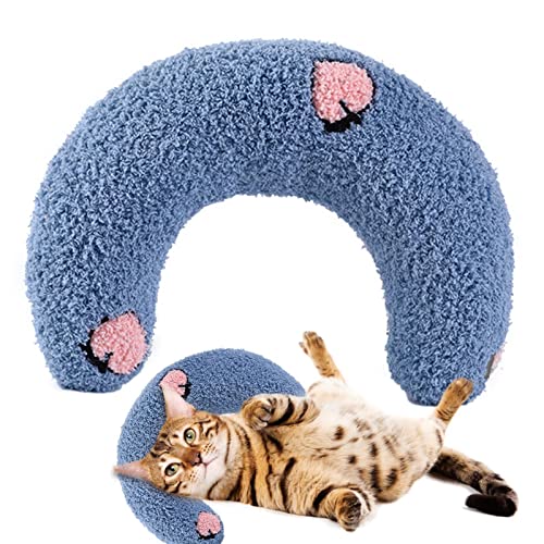 WEITING Kissen für Katzen | Ultraweiches, Flauschiges Haustier-Beruhigungsspielzeug, halber Donut-Kuscheltier - Half Donut Katzen- und Hundebett für Katzen oder kleine Hunde Half Donut Cuddler von WEITING