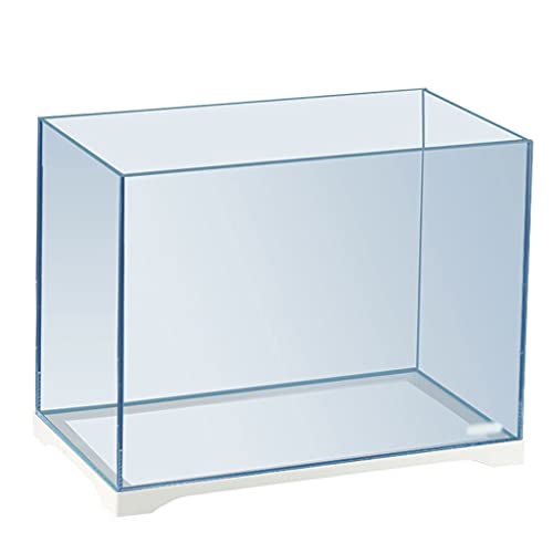 Aquarium Klar Fisch Schale, Rechteckiger einfacher Fischtank for den Schreibtisch, Glasaquarium, ökologisches Aquarium, Goldfischtank, Home-Office-Dekoration, Aquariumtank von WEITINGKKK