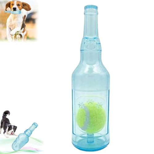 WEIWOGU Crunchnplay Flaschenspielzeug, Zentric Shop Flaschenspielzeug für Hunde, Flaschenkauspielzeug für Hunde, Wasserflaschenspielzeug für Hunde, Plastikflaschenspielzeug für Hunde (25CM,Blue) von WEIWOGU