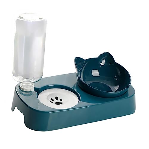 WEKAMOS Automatischer Wasserspender und Futternapf für Katzen Erhöhter Rutschfester Futterautomat mit Getrenntem Design für Gesundheit und Hygiene für Kleine Haustiere Blauer Farbe WEKAMOS Automatischer Wasserspender und Futternapf für Katzen Erhöhter Rutschfester Futterautomat mit Getrenntem Design für Gesundheit und Hygiene für Kleine Haustiere Blauer Farbe von WEKAMOS