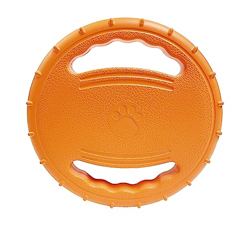 WELATOP Hund Fliegenscheibe Spielzeug Interaktives Hundespielzeug Leichte Fliegenscheibe Hundespielzeug 2 Seiten Hohl Design Haustier Training Fliegenscheibe für Große Hunde (Orange) von WELATOP