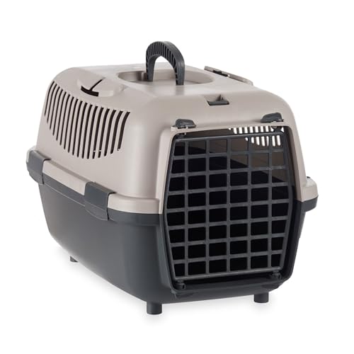 Well Home Transportbox für Haustiere, Anthrazit, ideal für Hunde und Katzen, 48 x 31,5 x 31 cm von WELL HOME MOBILIARIO & DECORACIÓN