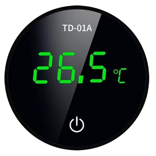 WELLDOER LED Aquarium Thermometer Kleines Temperaturmessgerät Alarm LED Bildschirm Aufkleben von WELLDOER