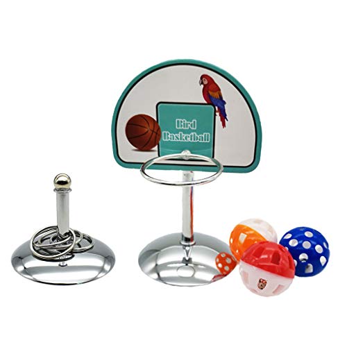 WELLDOER Papageien-Basketballkorb-Requisiten, Puzzle-Spiel, Kauspielzeug für Sittiche, Glocken, B, Vogelspielzeug für Lovebirds von WELLDOER