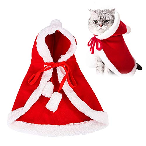 WELLXUNK® Hundekostüm Weihnachten Hundebekleidung Weihnachten Neujahr für Welpen Kätzchen Kleine Katzen Hunde Haustiere (L) von WELLXUNK