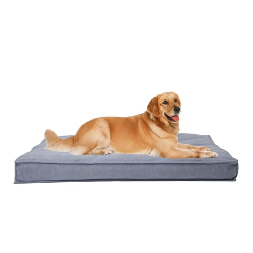 WELLYELO 2XL Hundebett, Outdoor-Hundekäfig-Betten für extra große Jumbo-Hunde, Hundekäfig-Pad, Haustierbett, Hundehütte, maschinenwaschbar, 50 x 36 x 3, Blau von WELLYELO