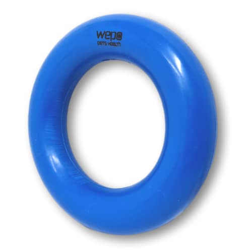 WEPO Kauring Hund Ø 9cm Blau - Wurfspielzeug für Hunde - Dog Toys - interaktives Spielzeug für Hunde - Gummi Ring zum Apportieren & Werfen - Für ausreichend Beschäftigung von WEPO