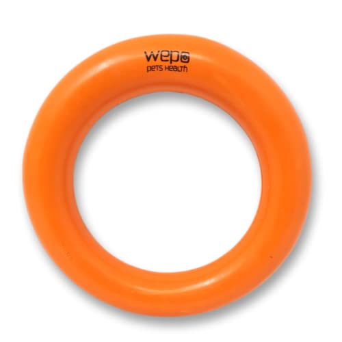 WEPO Beißring Hund Ø 15cm Orange - Kauspielzeug Welpen - Dog Activity - Hundespielzeug große Hunde & kleine Hunde - Zum Apportieren, Werfen & Toben von WEPO