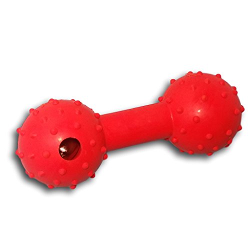 WEPO Kauknochen Rot - Hundespielzeug mit Glöckchen - Hunde Beschäftigung - Kleine Hunde Spielzeug - Zubehör für Hunde mit Sehschwäche - Spielspaß für alle Hunde von WEPO