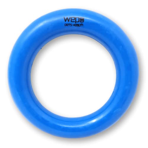 WEPO Kauring Hund Ø 15cm Blau - Wurfspielzeug für Hunde - Dog Toys - interaktives Spielzeug für Hunde - Gummi Ring zum Apportieren & Werfen - Für ausreichend Beschäftigung von WEPO