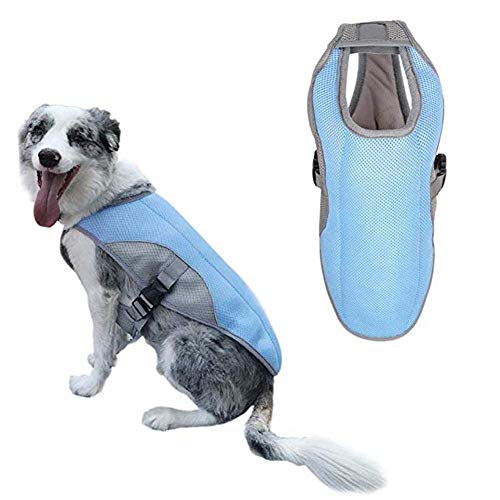 WESEEDOO Hundekleidung Kühlweste Hund Kühlweste für Hunde Medium Hund kalte Weste Hundekühlwesten Coole Westen für Hunde Coole Mäntel für Hunde Blue,s von WESEEDOO