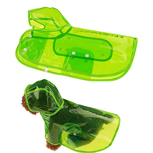 WESEEDOO Hunderegenmantel Für Kleine Hunde Hunde Regenmantel Wasserdicht Hundemäntel für mittlere Hunde Wasserdicht Hund Regenmantel mit Kapuze Green,4XL von WESEEDOO