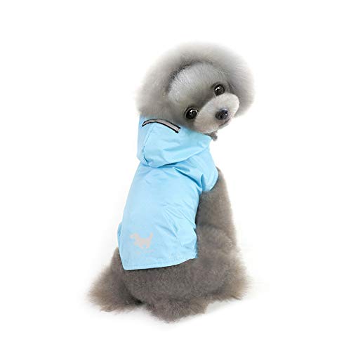 WESEEDOO Hunderegenmantel Grosse Hunde Regenjacke Hund Hund voller Regenmantel Hundemäntel wasserdicht und warm Haustier Regenmantel 25,Blue von WESEEDOO
