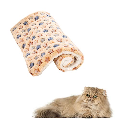 WESEEDOO Katzendecke Kuscheldecke Hund Waschbares Hundebett Dicke Haustierdecke Hundedecken waschbar Haustierdecke Hundekiste Bett Kätzchenbett beige,XL von WESEEDOO