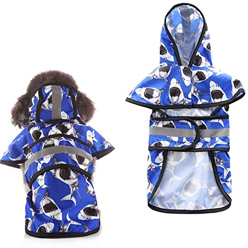 WESEEDOO Regenmantel Für Hunde Wasserdicht Hunderegenmantel Für Kleine Hunde Hundemäntel wasserdicht und warm Hund voller Regenmantel Haustier Regenmantel Blue,3XL von WESEEDOO