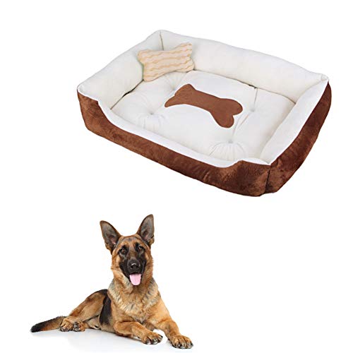 WESEEDOO katzenbett hundebetten für mittlere Hunde Quadratisches Hundebett Günstige Hundebetten Hundekissen Kätzchenbett Hund Schlafsofa Warmes Hundebett Brown,xs von WESEEDOO