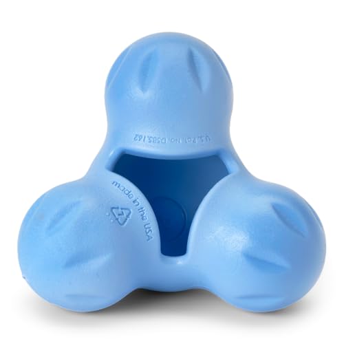 WEST PAW Zogoflex Tux Treat Dispensing Dog Chew Toy - Interaktives Kauspielzeug für Hunde - Hundespiele für aggressive Kauer, Apportieren, Fangen - Hält Kibble, Leckereien, Klein 10,2 cm, Immergrün von WEST PAW