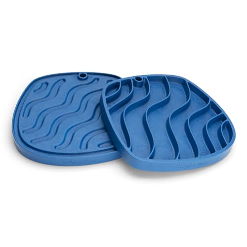 West Paw Seaflex Waves Feast Mat - All-in-One, Slow Feeder, Lick Mat - Fördert Futtersuche & Futtererkundung - Engagiert wählerische Esser & langsames Füttern - Vielseitig - Leicht zu reinigen, von WEST PAW