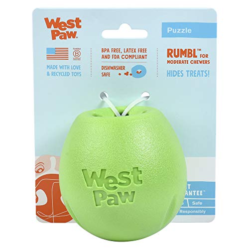 West Paw Dog Spielzeug Echo Rumbl S grün 8cm von WEST PAW