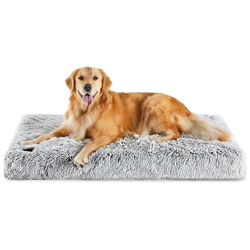 Western Home Orthopädisches Hundebett Grosse Hunde, Hundekissen mit eierförmiger Kistenschaum, Waschbar rutschfest Hundematten 104x73.5x10cm von WESTERN HOME WH