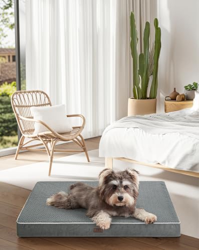 Hundebett, mittelgroße Hundebetten, groß, orthopädisch, waschbar, wasserdichter Bezug, Plüschhütte, bequeme Haustierbett-Matte, Eierschaum-Hundeunterlage Hundebett, mittelgroße Hundebetten, groß, orthopädisch, waschbar, wasserdichter Bezug, Plüschhütte, bequeme Haustierbett-Matte, Eierschaum-Hundeunterlage von WESTERN HOME