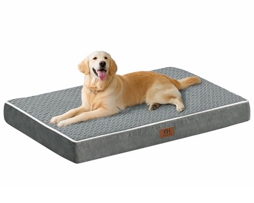 Hundebetten, Größe XL, orthopädisch, waschbar und wasserdicht, mit abnehmbarem Bezug, große Plüsch-Haustierbett-Matte, Eierkisten-Schaumstoffbett Hundebetten, Größe XL, orthopädisch, waschbar und wasserdicht, mit abnehmbarem Bezug, große Plüsch-Haustierbett-Matte, Eierkisten-Schaumstoffbett von WESTERN HOME