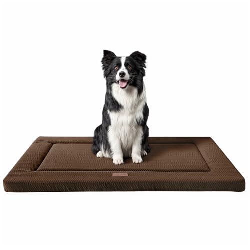 WESTERN HOME Hundebett für Kiste, hochbelastbare Schaumstoff-Hundebox-Matte, Zwinger-Pad mit weichem, gewelltem Plüsch, bequem, rutschfest, waschbar, Bett für große, mittelgroße und kleine Hunde und WESTERN HOME Hundebett für Kiste, hochbelastbare Schaumstoff-Hundebox-Matte, Zwinger-Pad mit weichem, gewelltem Plüsch, bequem, rutschfest, waschbar, Bett für große, mittelgroße und kleine Hunde und von WESTERN HOME