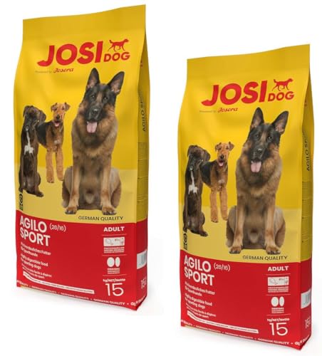 2 x 15 kg Josera JosiDog Agilo Sport Sparpaket Trockenfutter für Hunde von WET-ART