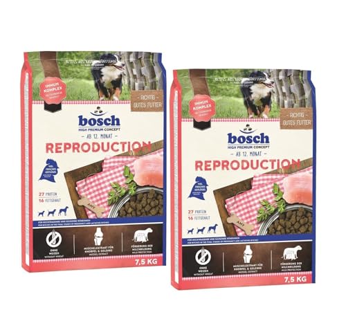 Bosch Reproduction 2 x 7,5kg Sparpaket Trockenfutter für Hunde von WET-ART