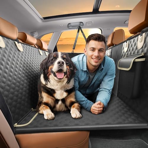 Hunde-Autositzbezug,für BM-W 4 Series F32 F33 F36 G22 G23 G26 i4 GT M4 420i 420d 430i.Hunde autositzbezug mit Netzfenster und Aufbewahrungstasche von WEVETMU