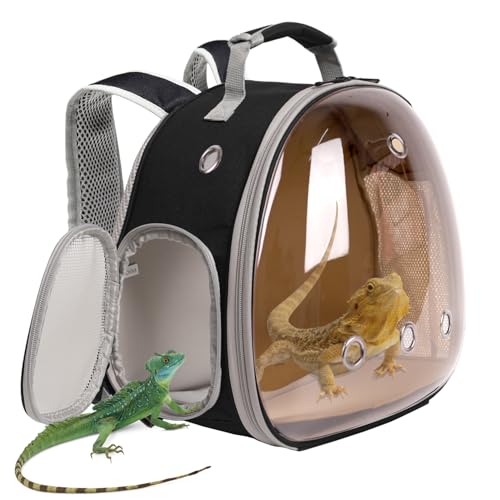 Rucksack für Meerschweinchen, Bartdrache, Rucksack mit klarem Blasenfenster, Reiserucksack für Kleintiere, Igel, Ratten, Papagei, Kaninchen, Zuckergleiter, Fluggesellschaften zugelassen von WEVONIGU