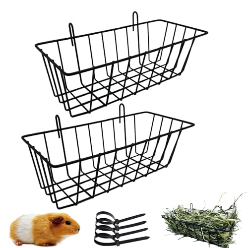 WEWAYKGJ Kaninchen-Heu-Futterstation für Meerschweinchen, Heuspender zum Aufhängen, Metall-Futterstation für Kleintiere, Heuhalter, Krippe für Kaninchen, Meerschweinchen, Chinchillas, Frettchen von WEWAYKGJ