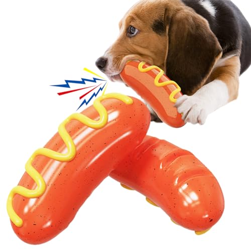 WFRPABY Hundespielzeug Bratwurst Hundespielzeug Welpenspielzeug Kuscheltier für Hunde Quietschendes Hundespielzeug für Welpen Mittlere und große Hunde von WFRPABY