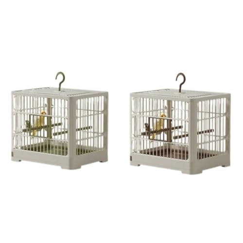 Bird Cage For Small Birds Durable Spacious Aviary Easy Access Door Includes Perches Slide-Out Feeder Ideal For Parrots Canaries Finches Sturdy Frame Compact Size Decorative And Functional(Brown) von WG_FJEWLFV