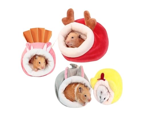 Hamster-Wärmenest, gemütliches Bett for Hamster, Versteck for Kleintiere, weiches Fleece-Futter, langlebiges Design, passt in jeden Käfig, bietet Wärme und Komfort, verbessert das Wohlbefinden und die von WG_FJEWLFV