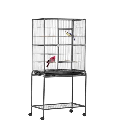 WG_FJEWLFV Bird Cage for Small Birds Durable Spacious Aviary Easy Access Door Includes Perches Slide-Out Feeder Ideal for Parrots Canaries Finches Sturdy Frame Compact Size Decorative and Functional von WG_FJEWLFV