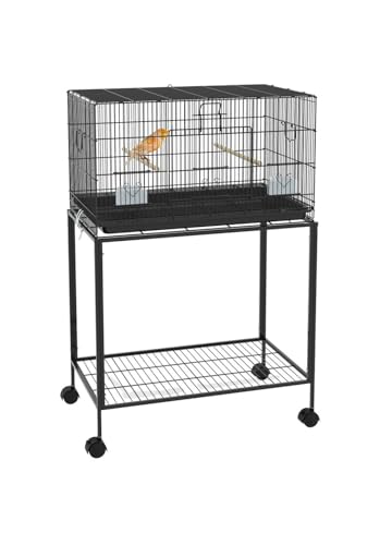 WG_FJEWLFV Bird Cage for Small Birds Durable Spacious Aviary Easy Access Door Includes Perches Slide-Out Feeder Ideal for Parrots Canaries Finches Sturdy Frame Compact Size Decorative and Functional von WG_FJEWLFV