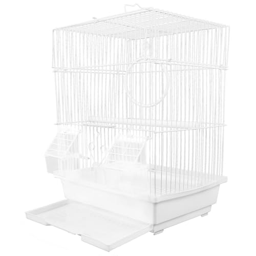 WG_FJEWLFV Bird Cage for Small Birds Durable Spacious Aviary Easy Access Door Includes Perches Slide-Out Feeder Ideal for Parrots Canaries Finches Sturdy Frame Compact Size Decorative and Functional von WG_FJEWLFV