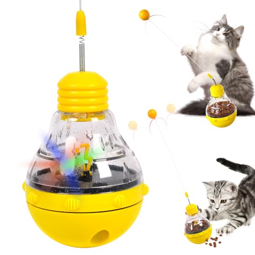 WHDPETS Katzenspielzeug, Interaktives Katzen Spielzeug Ball, Intelligenzspielzeug für Katzen Bewegung und Langeweileabbau von WHDPETS
