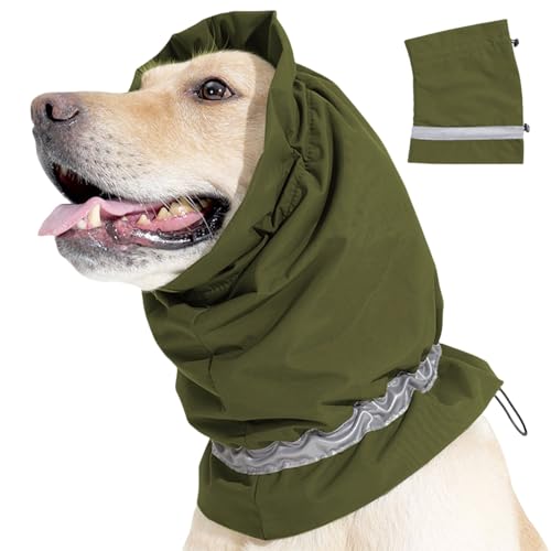 WHFCBJBW Hunde-Kapuzenpullover, reflektierend, geräuschunterdrückend, Kopfmuff gegen Angst, Linderung von Hämatomen von WHFCBJBW