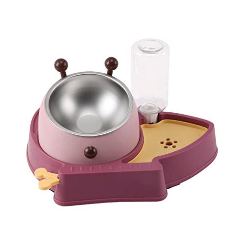 WHFCBJBW Hundenapf Edelstahl erhöht für Futternäpfe mit abnehmbarem Ständer Pet Feeder Set Wasserbrunnen von WHFCBJBW