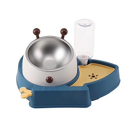 WHFCBJBW Hundenapf Edelstahl erhöht für Futternäpfe mit abnehmbarem Ständer Pet Feeder Set Wasserbrunnen von WHFCBJBW